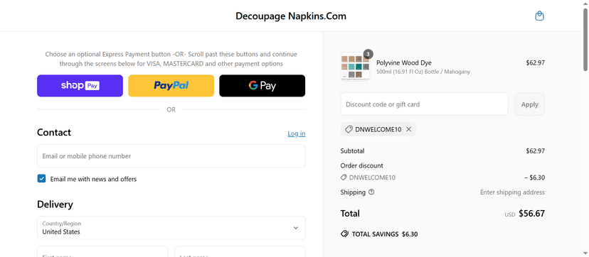 10% Off at Decoupage Napkins - Save Big on European Paper Napkins